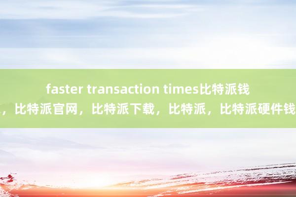 faster transaction times比特派钱包，比特派官网，比特派下载，比特派，比特派硬件钱包