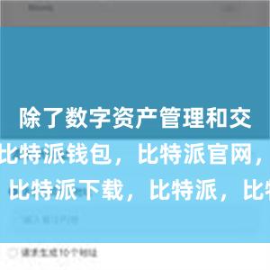 除了数字资产管理和交易功能外比特派钱包，比特派官网，比特派下载，比特派，比特派硬件钱包